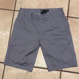 Travis Mathew Men's Gray Pinstripe Shorts